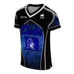 personalized duke blue devils halftone slant blue black jersey best selling