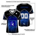 personalized duke blue devils halftone slant blue black jersey best selling