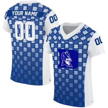 personalized duke blue devils stacked rectangle blue jersey best selling