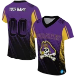 personalized east carolina pirates halftone flow purple black jersey best selling