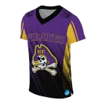 personalized east carolina pirates halftone flow purple black jersey best selling