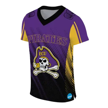 personalized east carolina pirates halftone flow purple black jersey fashion forward