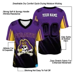 personalized east carolina pirates halftone flow purple black jersey best selling