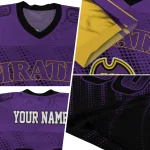 personalized east carolina pirates halftone flow purple black jersey best selling