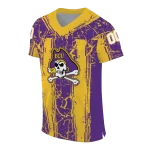 personalized east carolina pirates rugged stripes purple jersey best selling