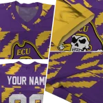 personalized east carolina pirates stripe block purple jersey best selling