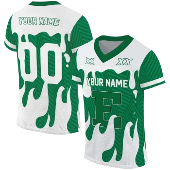 personalized eastern michigan eagles dripping flames green white jersey best selling