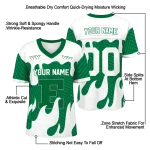 personalized eastern michigan eagles dripping flames green white jersey best selling