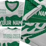 personalized eastern michigan eagles dripping flames green white jersey best selling