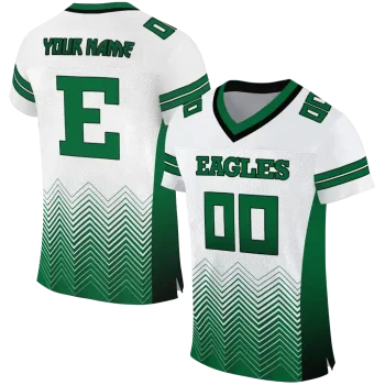 personalized eastern michigan eagles halftone sweep white black jersey best selling