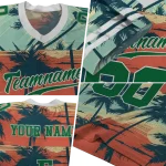 personalized eastern michigan eagles horizon palm sunset jersey best selling