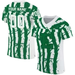 personalized eastern michigan eagles stripe splatter green jersey best selling