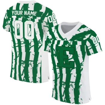personalized eastern michigan eagles stripe splatter green jersey best selling