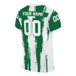 personalized eastern michigan eagles striped texture green jersey best selling