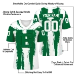 personalized eastern michigan eagles striped texture green jersey best selling