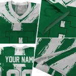 personalized eastern michigan eagles striped texture green jersey best selling
