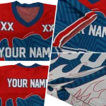 personalized florida atlantic owls dripping flames blue white jersey best selling