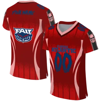 personalized florida atlantic owls dynamic dots red jersey best selling