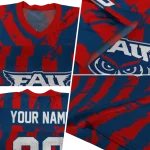 personalized florida atlantic owls stripe splatter blue jersey best selling