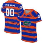 personalized florida gators art stripe blue jersey best selling