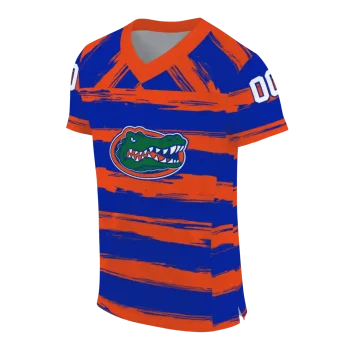 personalized florida gators art stripe blue jersey fashion forward