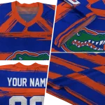 personalized florida gators art stripe blue jersey best selling