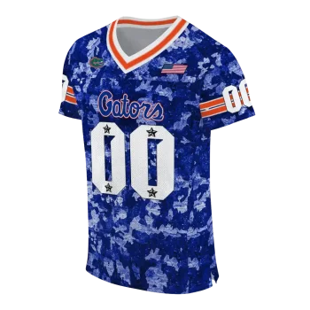personalized florida gators camouflage abstract blue jersey fashion forward