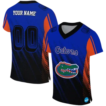 personalized florida gators halftone flow blue black jersey best selling