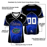 personalized florida gators halftone slant blue black jersey best selling