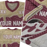 personalized florida state seminoles dripping flames garnet white jersey best selling