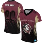 personalized florida state seminoles halftone flow garnet black jersey best selling