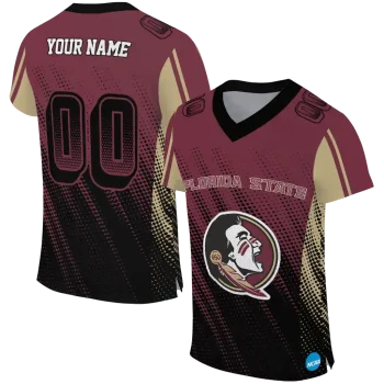 personalized florida state seminoles halftone flow garnet black jersey best selling