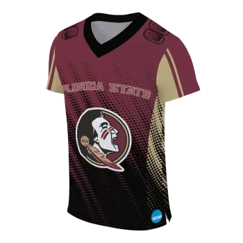 personalized florida state seminoles halftone flow garnet black jersey fashion forward