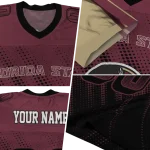 personalized florida state seminoles halftone flow garnet black jersey best selling