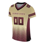 personalized florida state seminoles halftone sweep gold black jersey best selling
