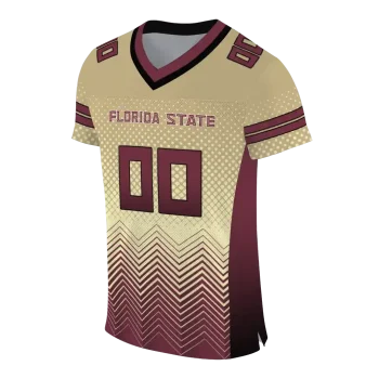 personalized florida state seminoles halftone sweep gold black jersey fashion forward