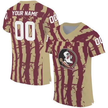 personalized florida state seminoles stripe splatter garnet jersey best selling
