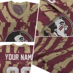 personalized florida state seminoles stripe splatter garnet jersey best selling