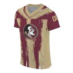 personalized florida state seminoles striped texture garnet jersey best selling