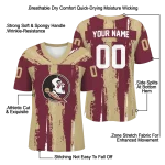 personalized florida state seminoles striped texture garnet jersey best selling
