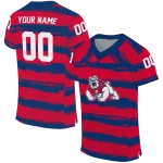 personalized fresno state bulldogs art stripe red jersey best selling