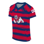 personalized fresno state bulldogs art stripe red jersey best selling