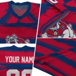 personalized fresno state bulldogs art stripe red jersey best selling