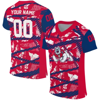 personalized fresno state bulldogs camo shatter red jersey best selling