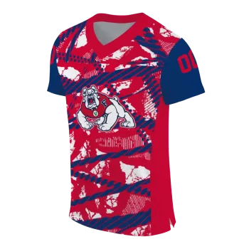 personalized fresno state bulldogs camo shatter red jersey fashion forward