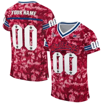 personalized fresno state bulldogs camouflage abstract red jersey best selling