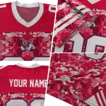 personalized fresno state bulldogs mirrored pattern red jersey best selling