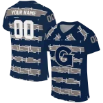personalized georgetown hoyas layered grids blue jersey best selling