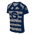 personalized georgetown hoyas layered grids blue jersey best selling