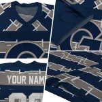 personalized georgetown hoyas layered grids blue jersey best selling